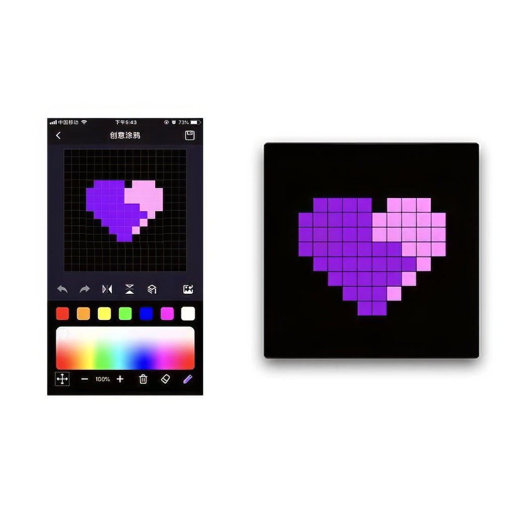 Smart LED Pixel Display — Warm LED Mood Lighting for Bedside — Lifestyle 4