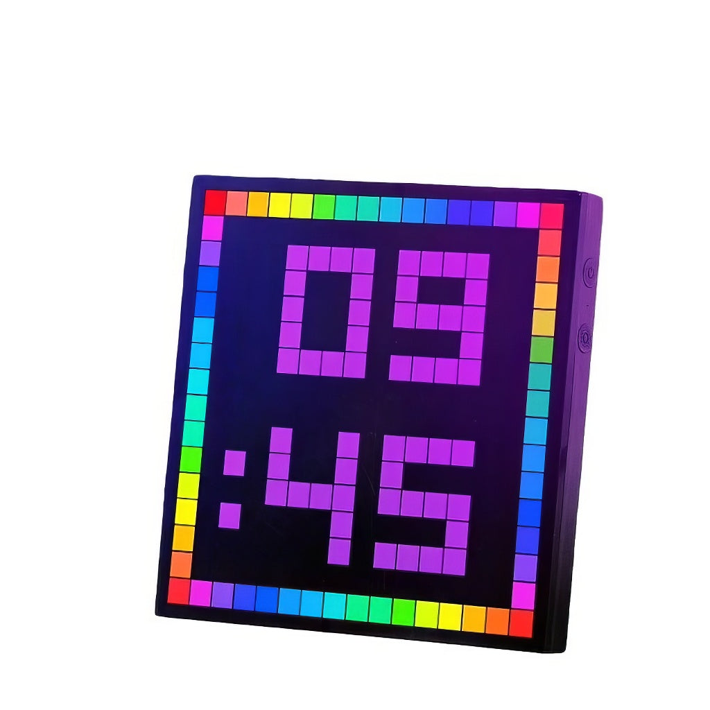 Smart LED Pixel Display — Warm LED Mood Lighting for Bedside — Front view