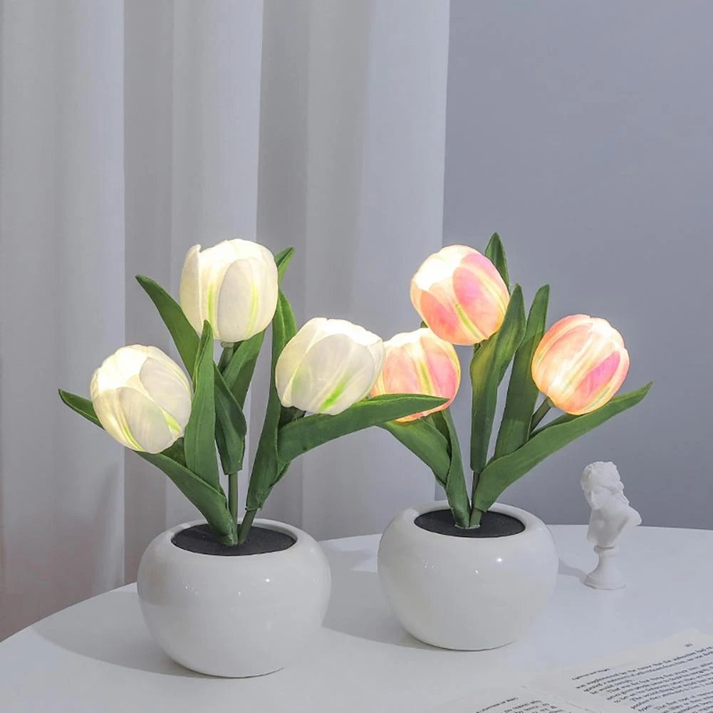 Mini Potted Tulip LED Night Light — Front view