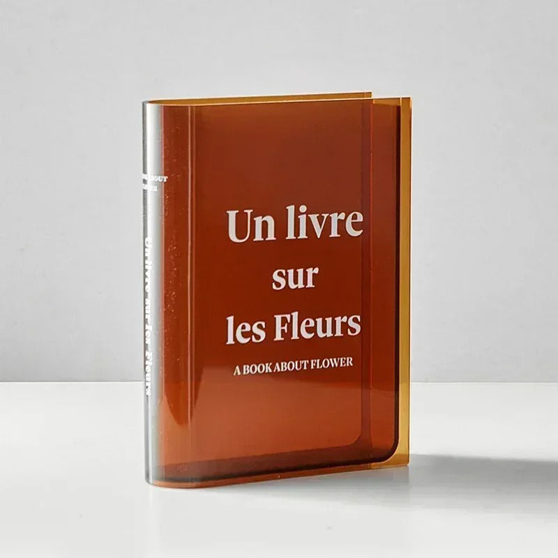 Book Shaped Colored Acrylic Flower Vase — Decorative Vase for Considered Styling — Lifestyle 5