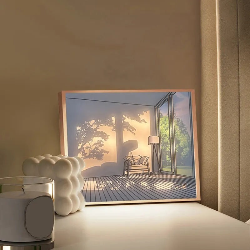 Light Painting Shadow Box Picture Frame — Considered Home Styling — Front view