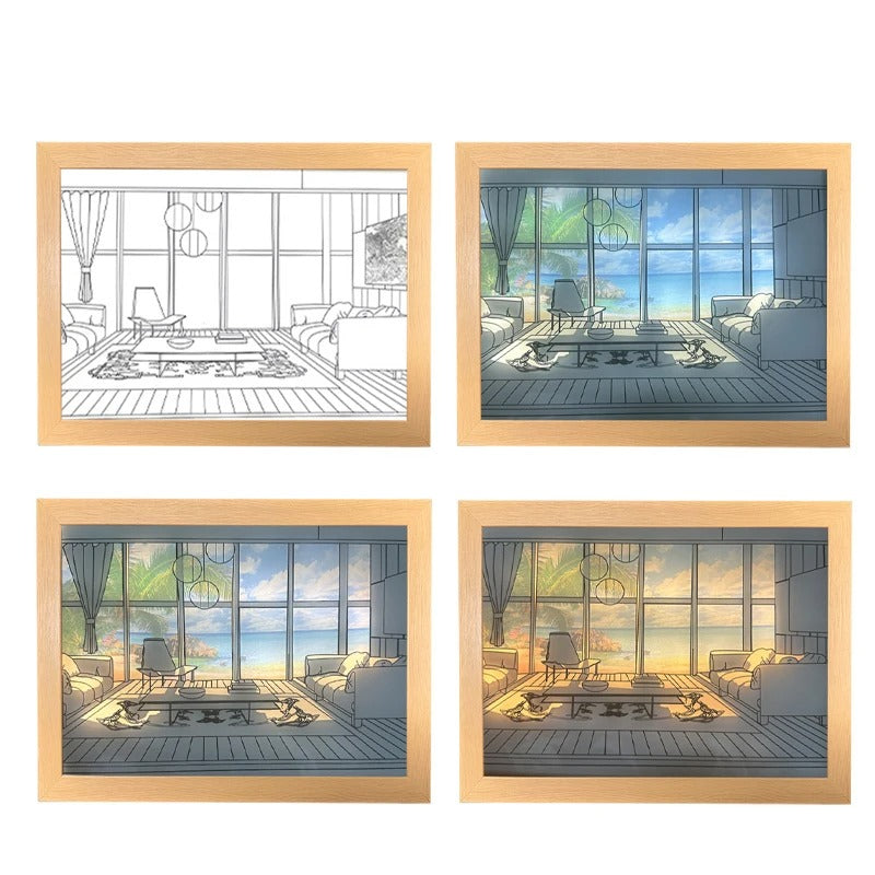 Light Painting Shadow Box Picture Frame — Considered Home Styling — Lifestyle 6