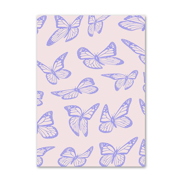 Light Purple Butterflies Canvas Posters — Considered Home Styling — Lifestyle 3