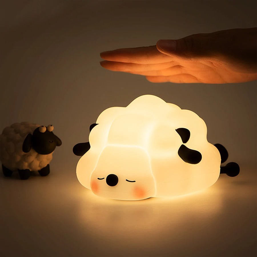 Sleeping Sheep Night Light — Warm LED Mood Lighting for Bedside — Detail