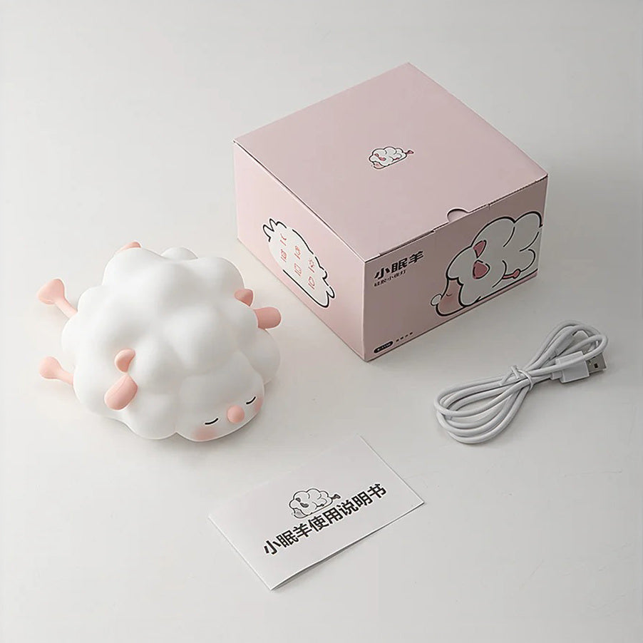 Sleeping Sheep Night Light — Warm LED Mood Lighting for Bedside — Lifestyle 6