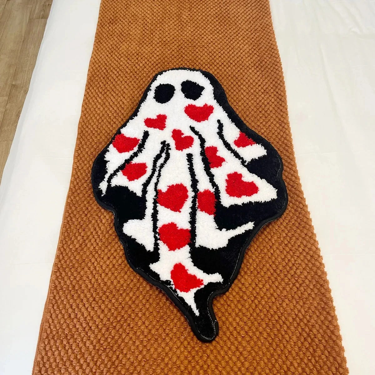 Lovely Ghost Tufted Accent Rug — Soft Accent Rug for Bedroom Layering — Detail