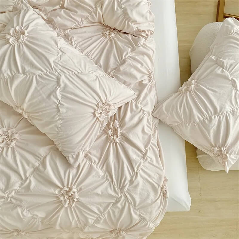 Ruffle Flower Duvet Cover Set — Soft-Touch Cotton Duvet & Pillowcases — Lifestyle 1