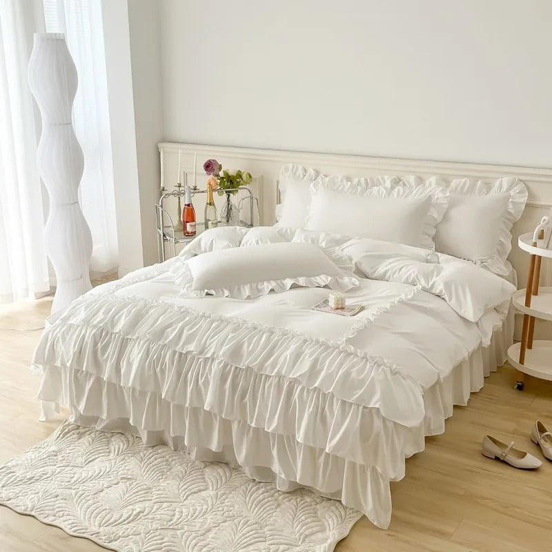 Ruffle Duvet Cover Set — Cotton Bedding for Bedroom Refresh — Lifestyle 3