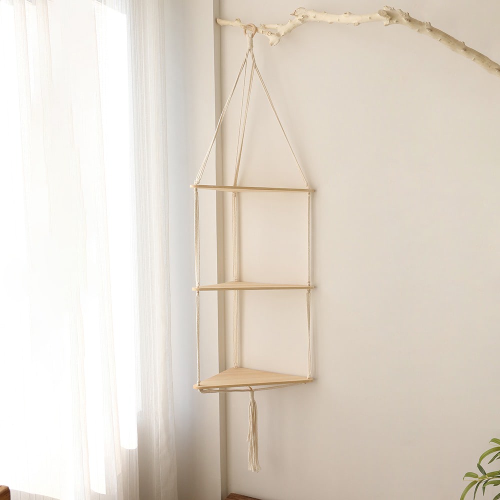 Macrame Hanging Corner Shelf — Considered Home Styling — Lifestyle 8