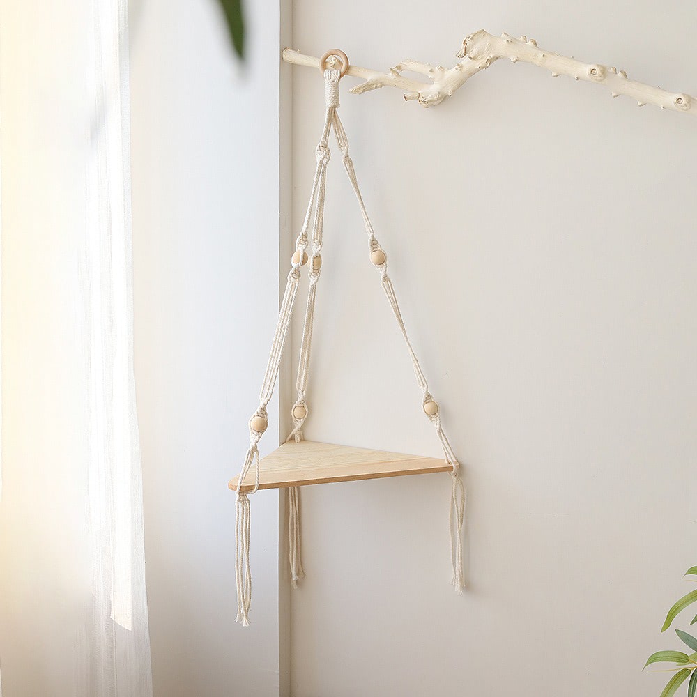 Macrame Hanging Corner Shelf — Considered Home Styling — Lifestyle 6
