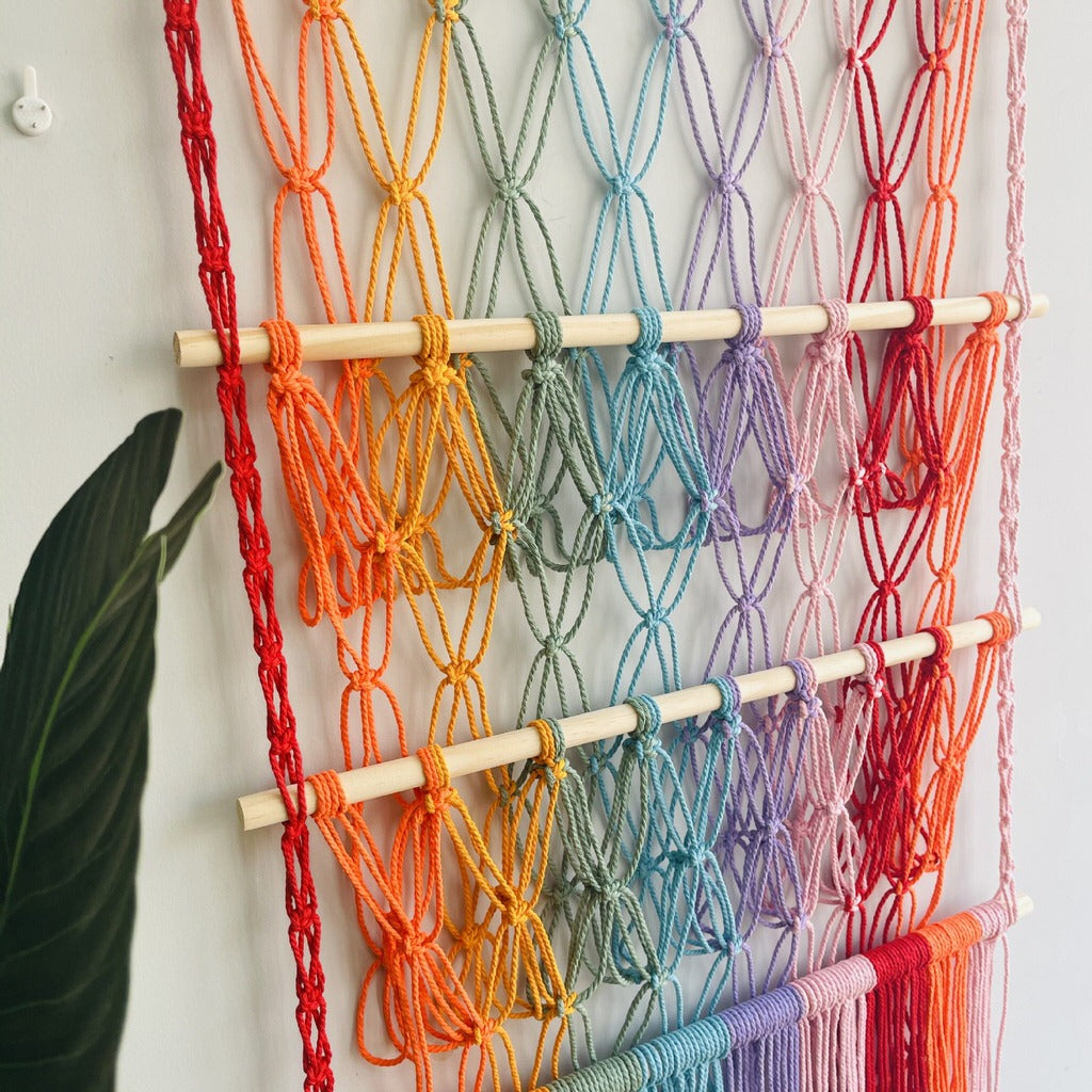 Macrame Wall Hanging Toy Storage Net — Considered Home Styling — Lifestyle 3