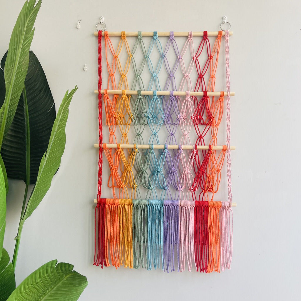 Macrame Wall Hanging Toy Storage Net — Considered Home Styling — Lifestyle 1