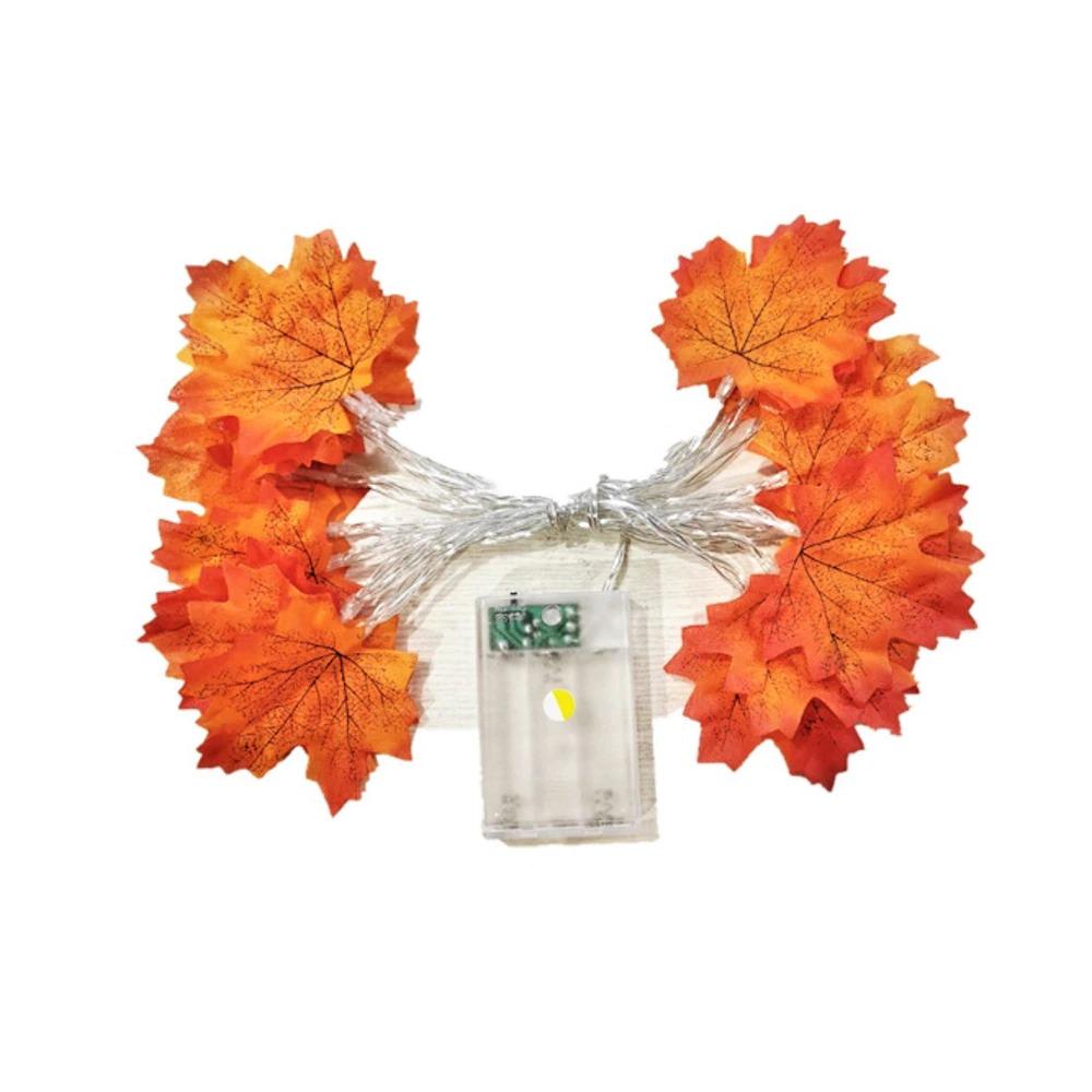 Maple Leaves Fall String Lights — Warm LED Mood Lighting for Bedside — Lifestyle 3