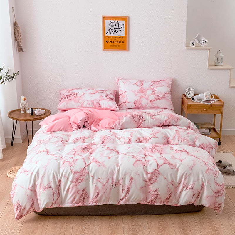 Marble Bedding Set — Veined Duvet Cover for Modern, Quiet Bedrooms — Lifestyle 8