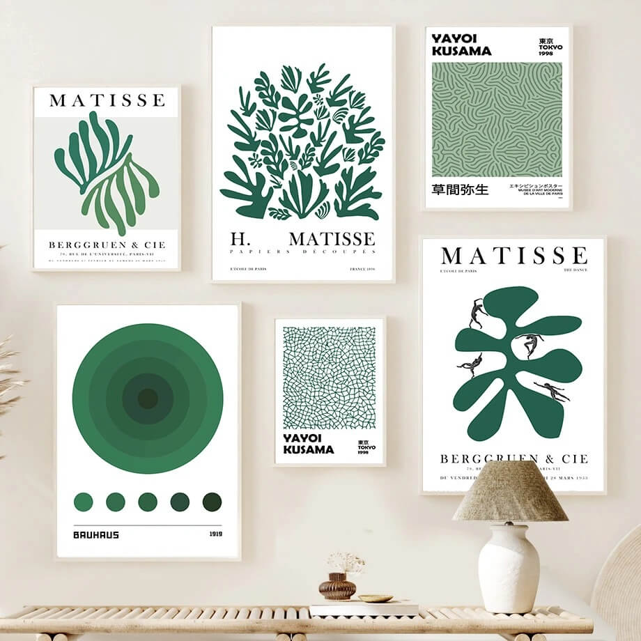 Green Art Mix Canvas Posters — Considered Home Styling — Detail