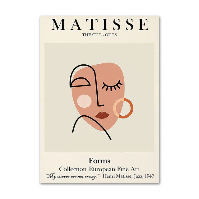 Matisse Outline Canvas Posters — Considered Home Styling — Lifestyle 4