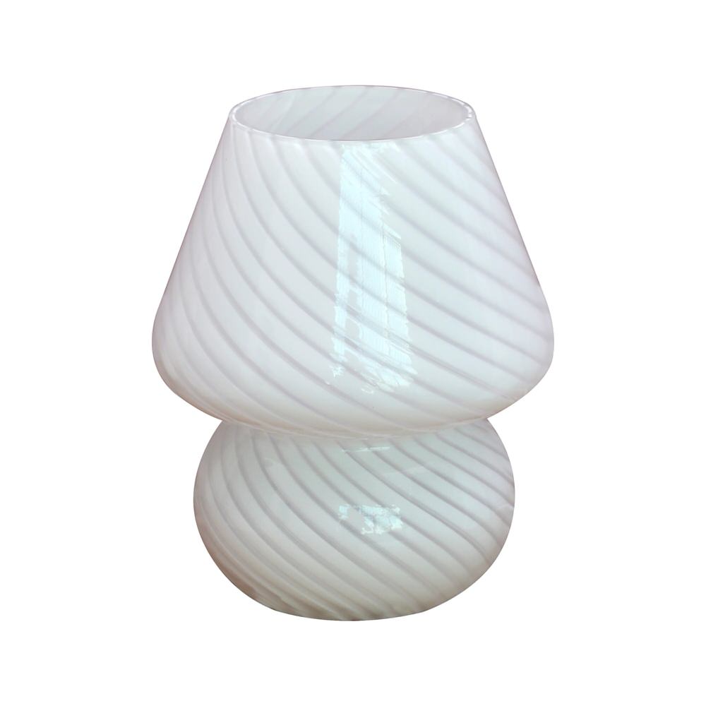 Glass Spiral Striped Lamp — Warm LED Mood Lighting for Bedside — Lifestyle 1