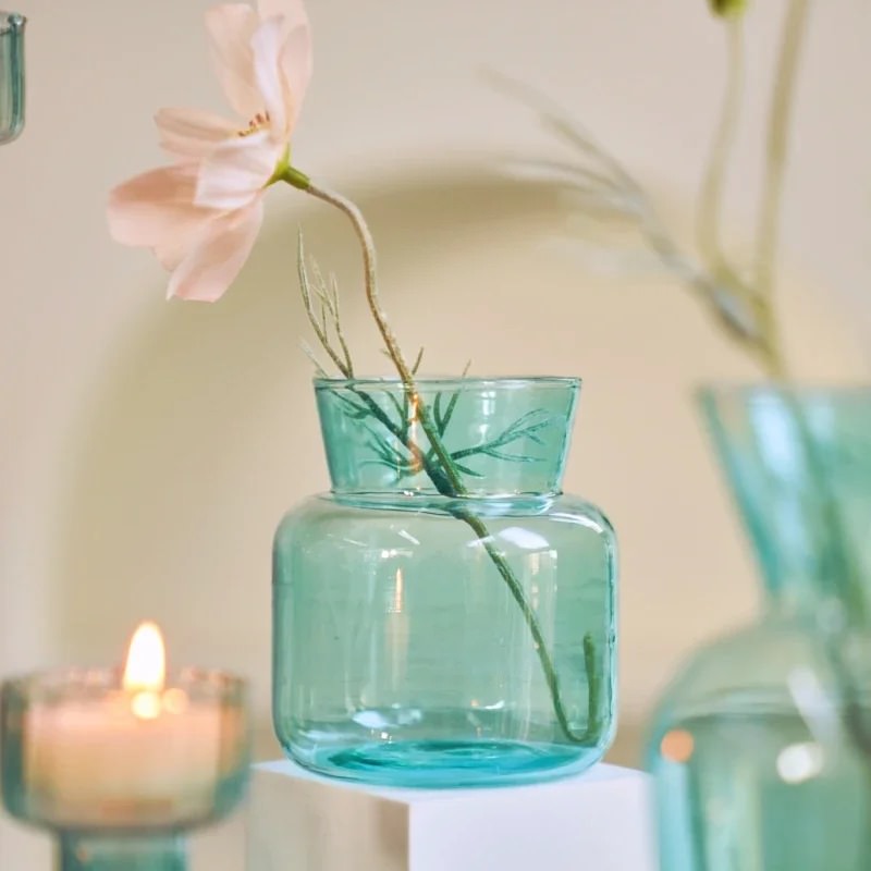 Pastel Gradient Colored Glass Vase — Decorative Vase for Considered Styling — Lifestyle 3