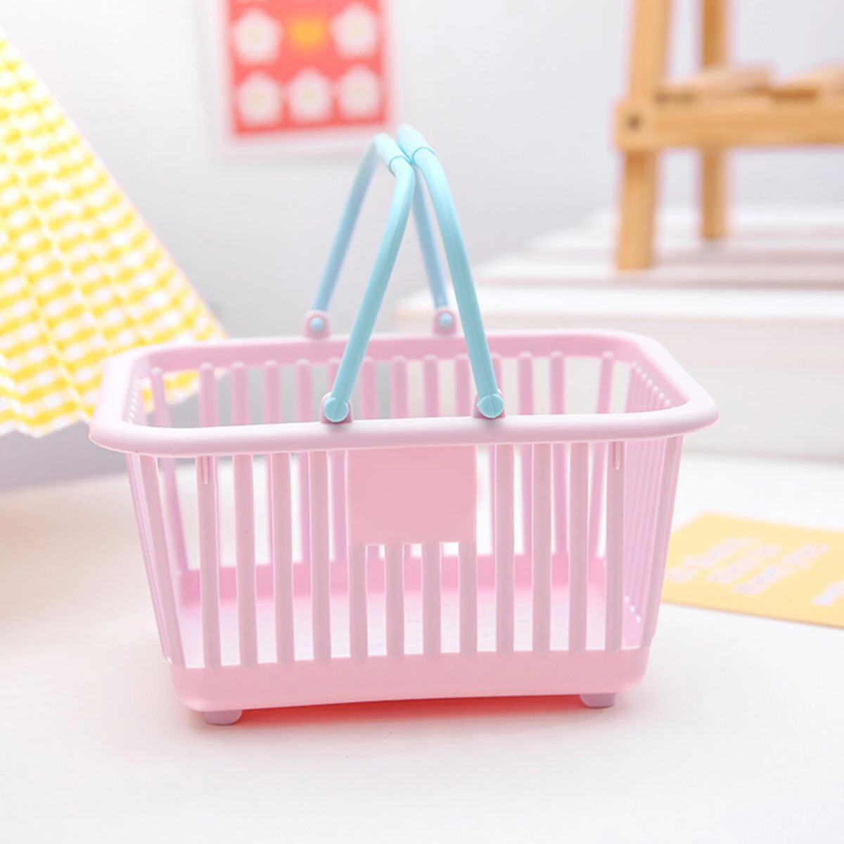 Mini Pastel Storage Shopping Basket — Considered Home Styling — Lifestyle 3