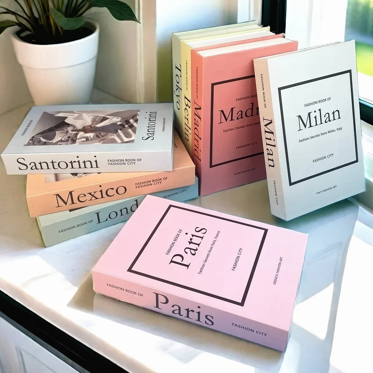 Fashion City Minimalist Fake Book Storage Box — Considered Home Styling — Detail