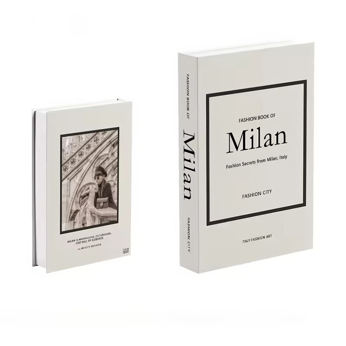 Fashion City Minimalist Fake Book Storage Box — Considered Home Styling — Lifestyle 2