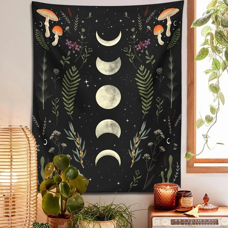 Moon Garden Mushrooms Tapestry — Considered Home Styling