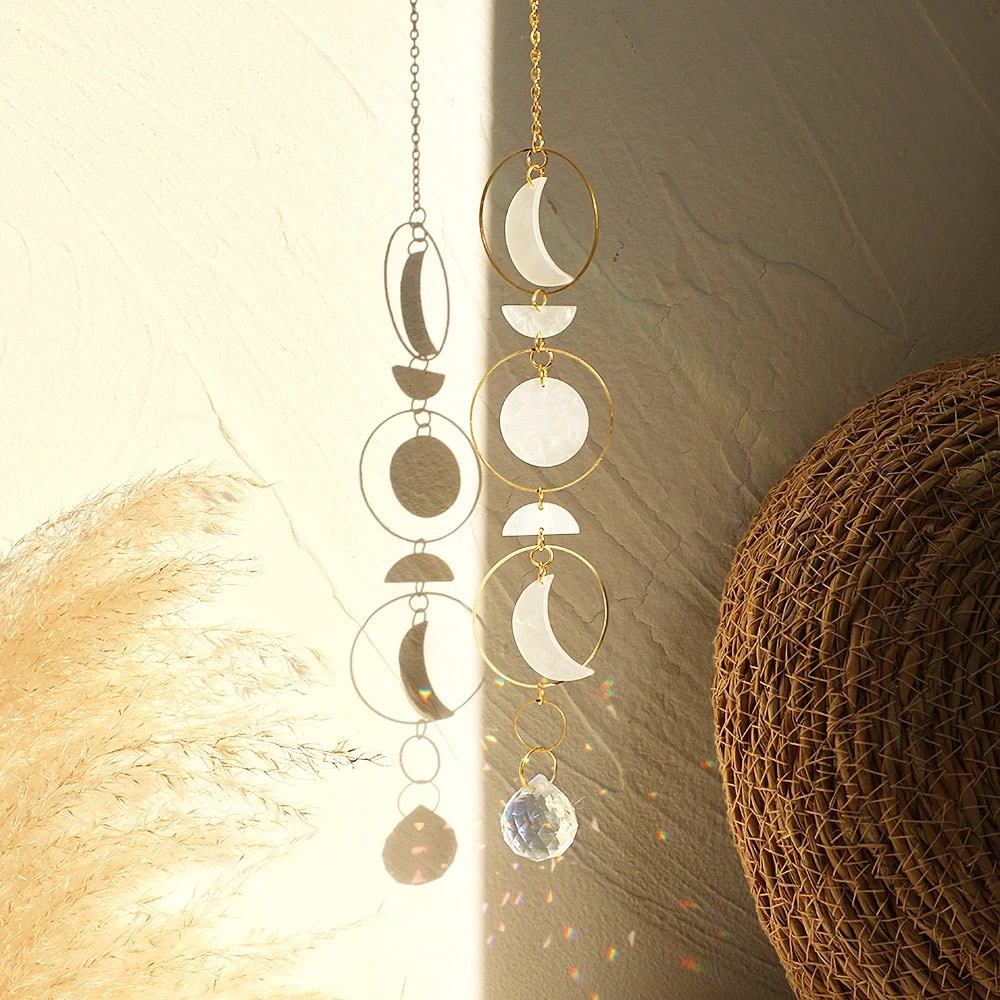 Moon Phase Nacre Suncatcher — Considered Home Styling