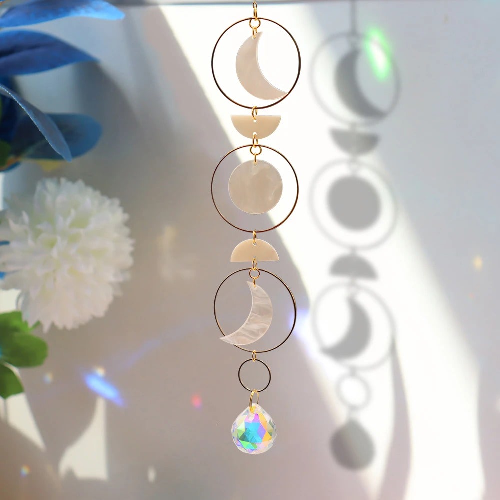 Moon Phase Nacre Suncatcher — Considered Home Styling