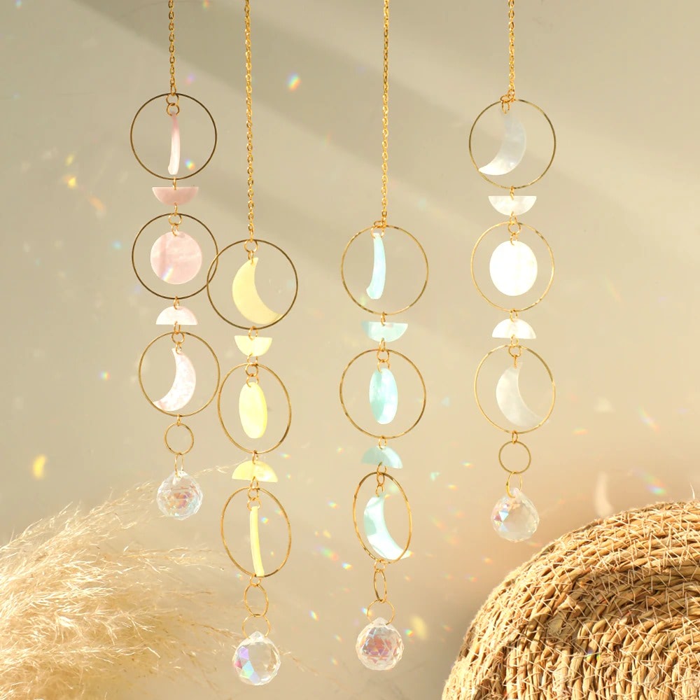 Moon Phase Nacre Suncatcher — Considered Home Styling