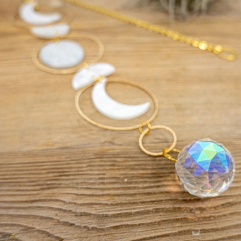 Moon Phase Nacre Suncatcher — Considered Home Styling