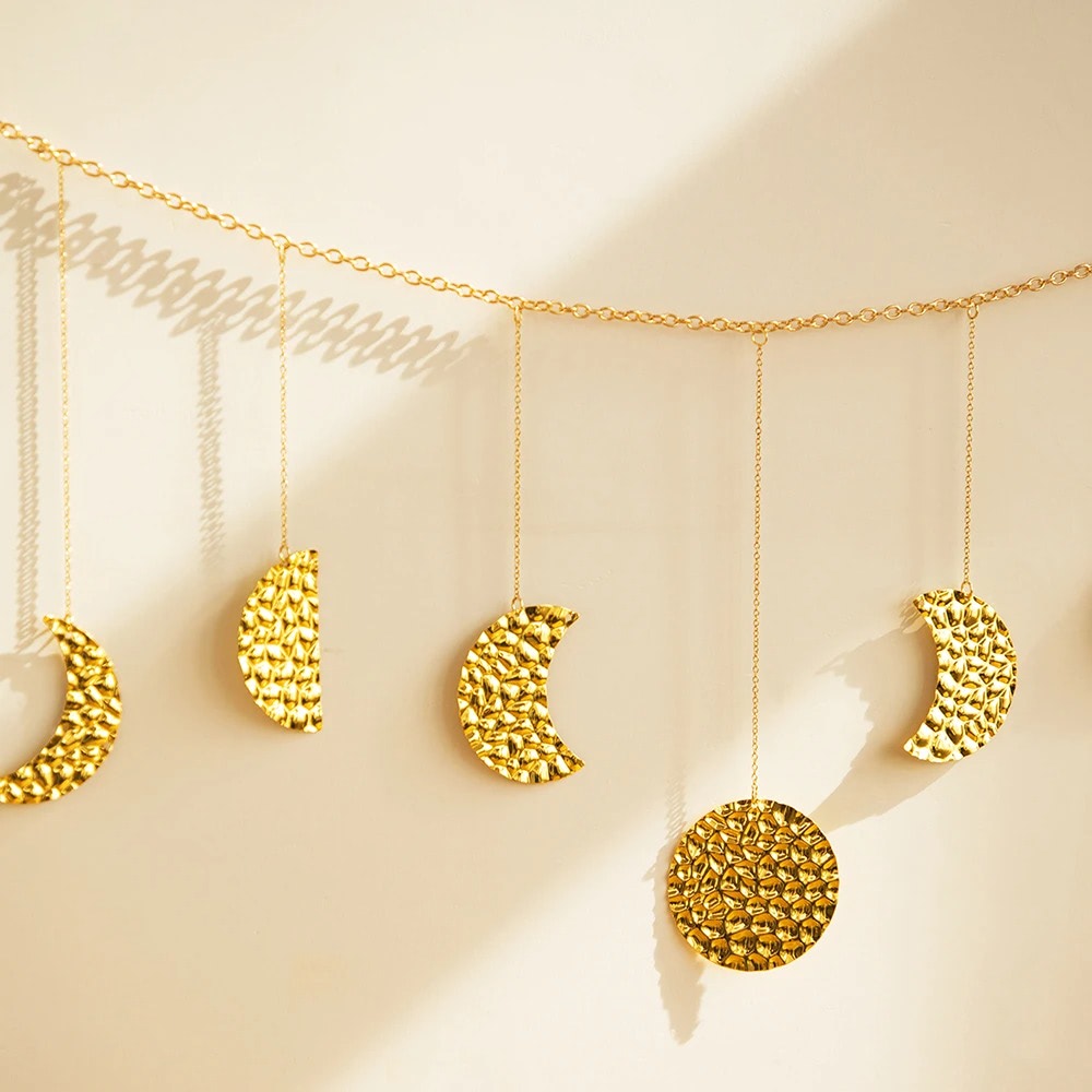 Forged Gold Moon Phases Wall Decor — Considered Home Styling — Lifestyle 2