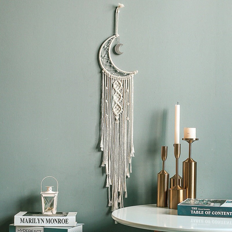 Moon Macrame Dreamcatcher — Considered Home Styling — Lifestyle 1