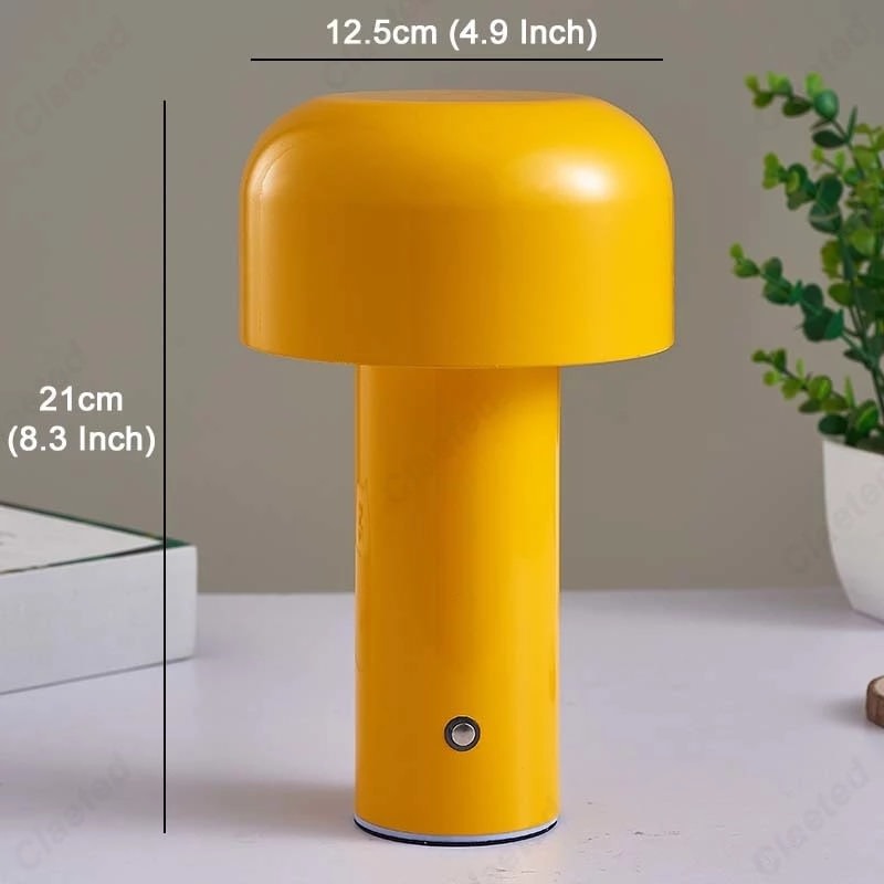 Metal Mushroom Table Lamp — Warm LED Mood Lighting for Bedside — Lifestyle 2