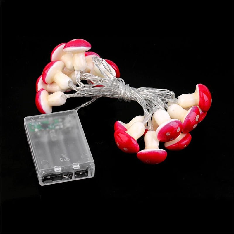 Mushroom String Lights — Warm LED Mood Lighting for Bedside — Lifestyle 3