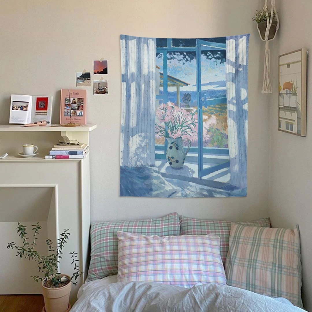 Oil Painted Window Tapestry — Considered Home Styling — Lifestyle 1