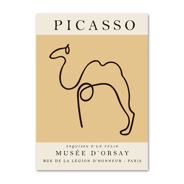 Colored Picasso Outlines Canvas Posters — Considered Home Styling