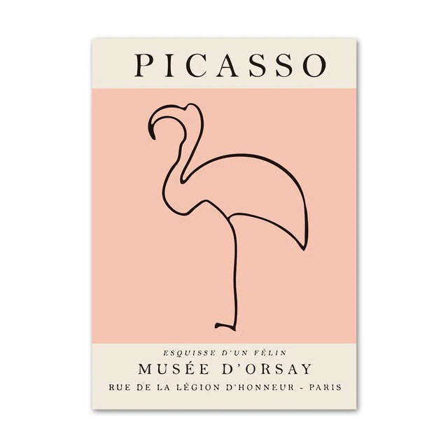 Colored Picasso Outlines Canvas Posters — Considered Home Styling