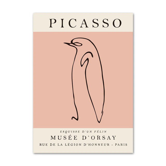 Colored Picasso Outlines Canvas Posters — Considered Home Styling