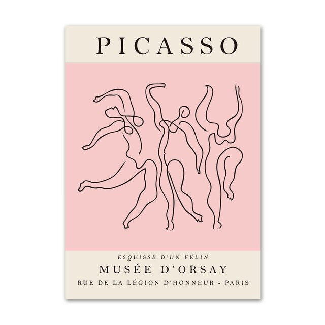 Colored Picasso Outlines Canvas Posters — Considered Home Styling