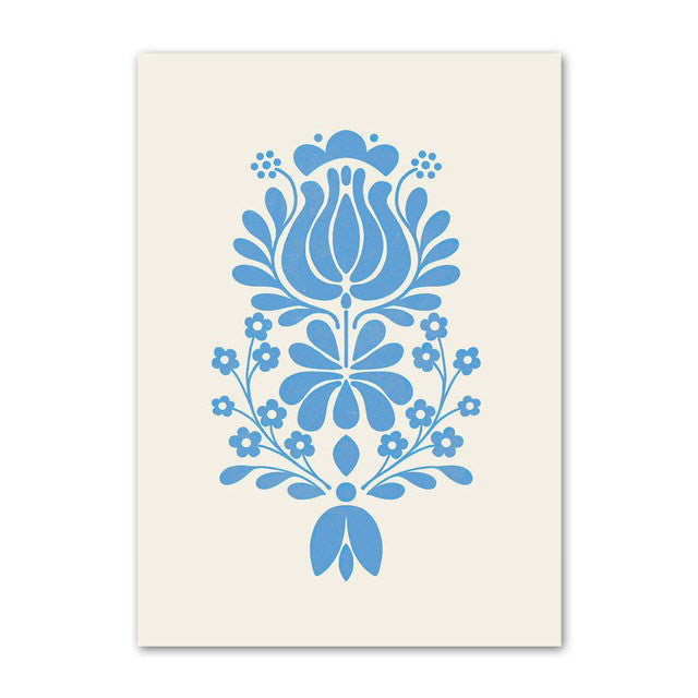 Pale Blue Flower Market Canvas Posters — Considered Home Styling — Lifestyle 8