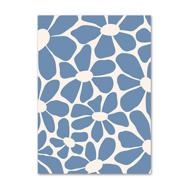 Pale Orange & Blue Gallery Wall Canvas Posters — Considered Home Styling — Lifestyle 2