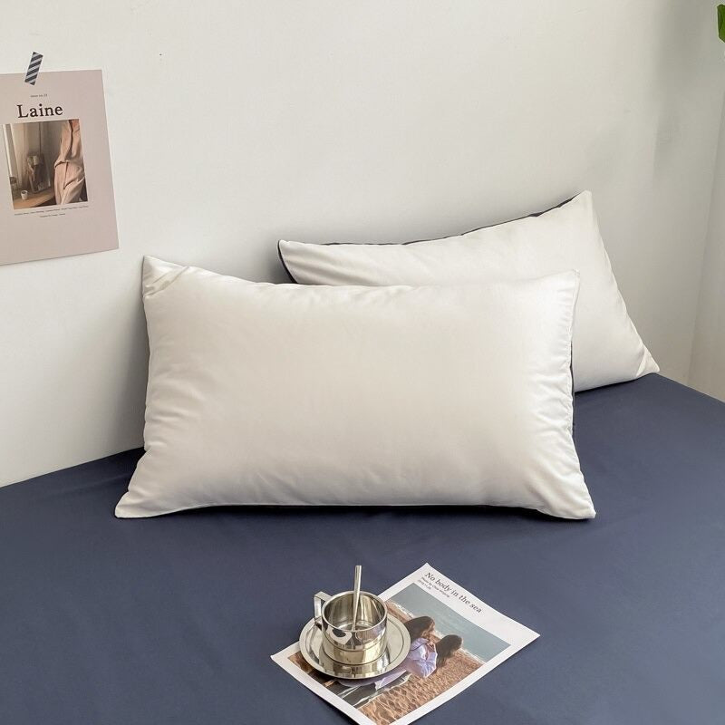Dusty Shades Plain Bedding Set — Soft-Touch Cotton Duvet & Pillowcases — Lifestyle 5