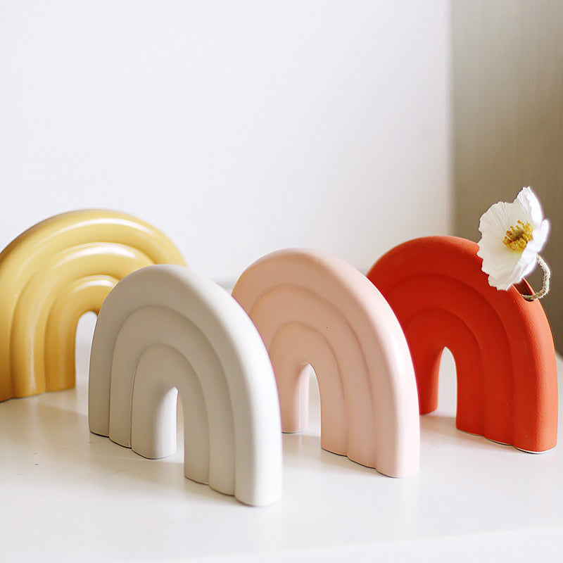 Pastel U Shape Ceramic Vase — Decorative Vase for Considered Styling — Lifestyle 2