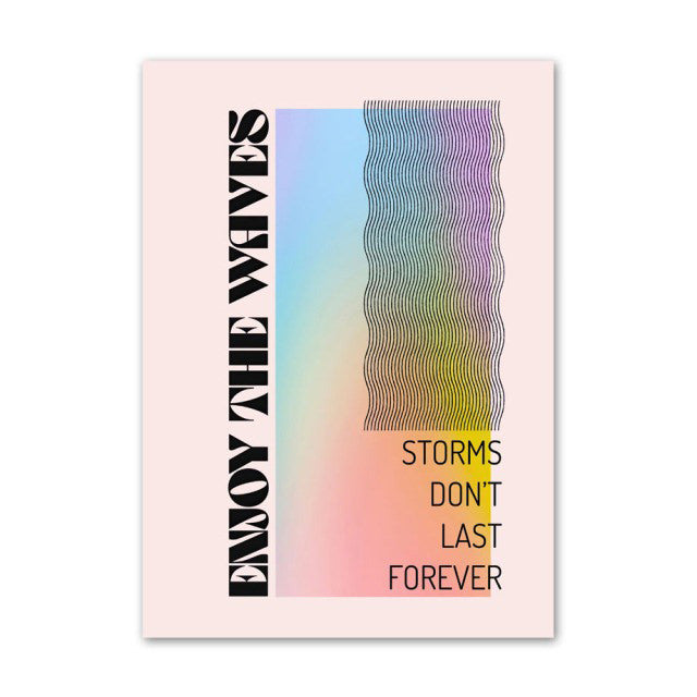 Pale Gradients and Quotes Canvas Posters — Considered Home Styling