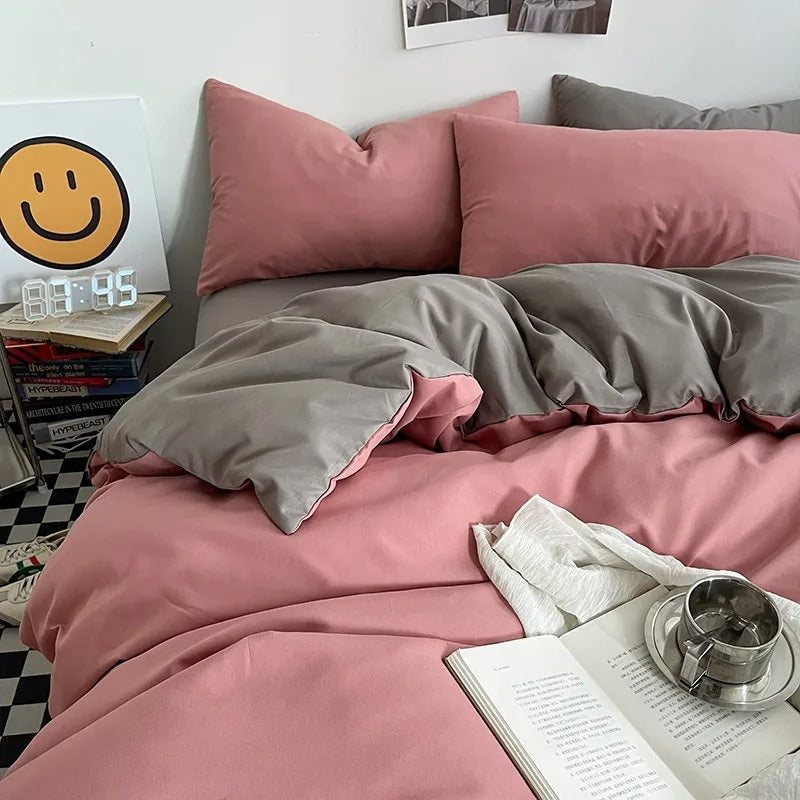 Reversible Pastel Duvet Cover Set — Two Looks for One Bed — Lifestyle 7