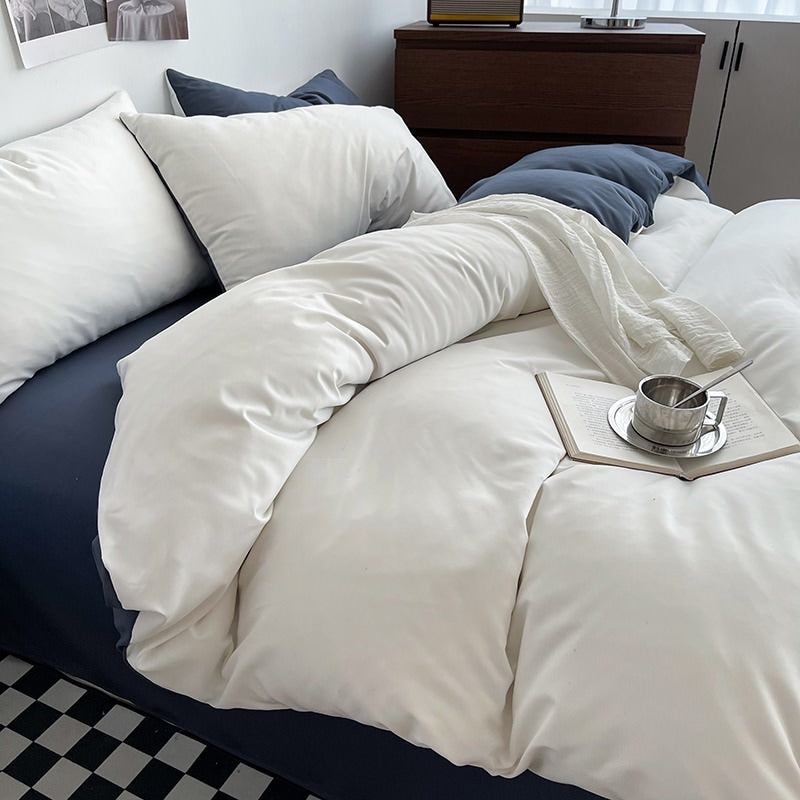 Pastel Double-Sided Bedding Set — Soft-Touch Cotton Duvet & Pillowcases — Lifestyle 4
