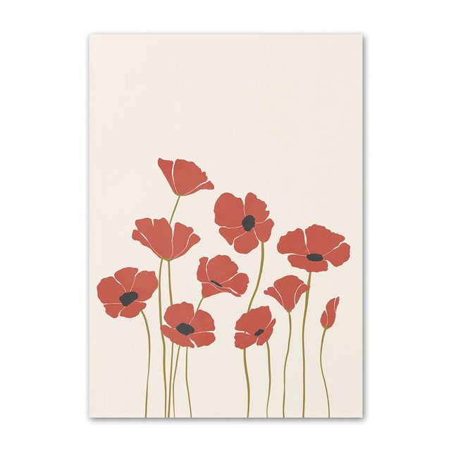 Pastel Brown Flowers Canvas Posters — Considered Home Styling — Lifestyle 4