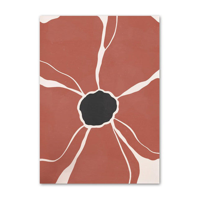 Pastel Brown Flowers Canvas Posters — Considered Home Styling — Lifestyle 7