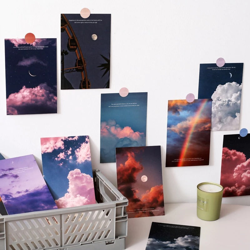 Twilight Pastel Clouds Wall Collage Prints — Considered Home Styling — Lifestyle 2