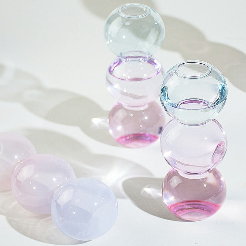 Pastel Glass Bubble Vase — Decorative Vase for Considered Styling — Detail